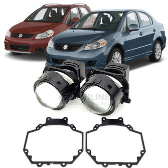 Линзы для фар Suzuki SX4 I (GY) [2007-2014] для замены на светодиодные Би-ЛЕД модули