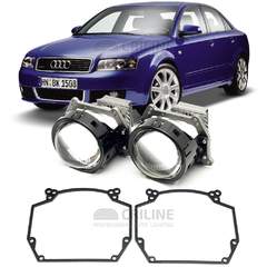 Линзы для фар Audi A4 II (B6) [2000-2004] ксенон для замены на светодиодные Би-ЛЕД модули