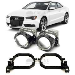 Линзы для фар Audi A5 I (8T) рестайл [2011-2016] (замена штатной рамки) для замены на светодиодные Би-ЛЕД модули
