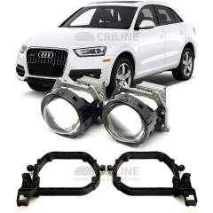 Линзы для фар Audi Q3 I (8U) дорестайл [2011-2015] фара Bosch для замены на светодиодные Би-ЛЕД модули