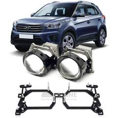Линзы для фар Hyundai ix25 I (GS) [2014-2019] (штатный держатель дальнего света) для замены на светодиодные Би-ЛЕД модули