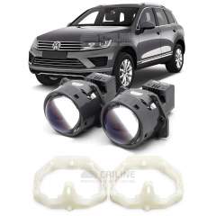 Линзы для фар Volkswagen Touareg II (NF/FL) [2010-2018] AFS+DLA+Intellect для замены на светодиодные Би-ЛЕД модули