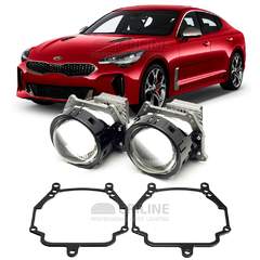 Линзы для фар Kia Stinger I (CK) дорестайл [2017-2021] для замены на светодиодные Би-ЛЕД модули