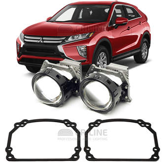 Линзы для фар Mitsubishi Eclipse Cross I (GK) дорестайл [2017-2021] для замены на светодиодные Би-ЛЕД модули