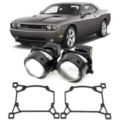 Линзы для фар Dodge Challenger III [2008-н.в.] для замены на светодиодные Би-ЛЕД модули