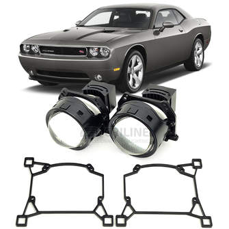 Линзы для фар Dodge Challenger III [2008-2014] для замены на светодиодные Би-ЛЕД модули