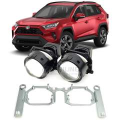 Линзы для фар Toyota RAV4 V (XA50) дорестайл [2018-2022] LED для замены на светодиодные Би-ЛЕД модули