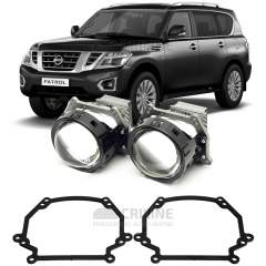Линзы для фар Nissan Patrol VI (Y62) рестайл [2014-2017] LowBeam для замены на светодиодные Би-ЛЕД модули
