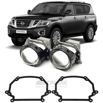 Линзы для фар Nissan Patrol VI (Y62) рестайл [2014-2017] LowBeam для замены на светодиодные Би-ЛЕД модули