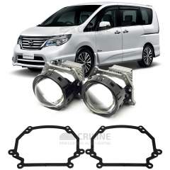 Линзы для фар Nissan Serena IV (C26) рестайл [2013-2016] штатный LED для замены на светодиодные Би-ЛЕД модули