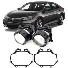 Линзы для фар Honda Civic X (FC/FK) дорестайл [2017-2019] для замены на светодиодные Би-ЛЕД модули