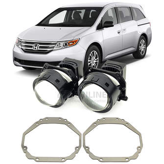 Линзы для фар Honda Odyssey V (RC) дорестайл [2013-2017] базовая комплектация для замены на светодиодные Би-ЛЕД модули