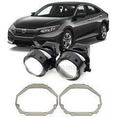 Линзы для фар Honda Civic X (FC/FK) дорестайл [2017-2019] базовая комплектация для замены на светодиодные Би-ЛЕД модули