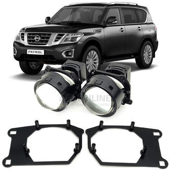Линзы для фар Nissan Patrol VI (Y62) рестайл [2014-2017] HiBeam максимальная комплектация для замены на светодиодные Би-ЛЕД модули