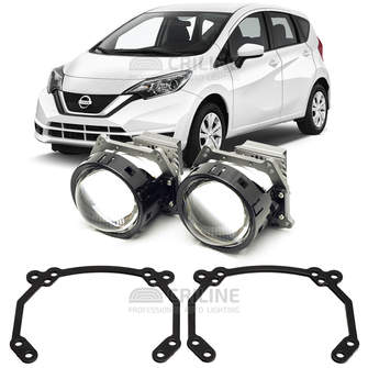 Линзы для фар Nissan Note II (E12) рестайл [2016-2020] галоген для замены на светодиодные Би-ЛЕД модули