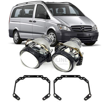 Ремкомплект для фар Mercedes-Benz Viano II (W639) рестайл [2010-2014] для замены штатных линз на модули Hella 3R