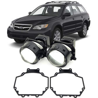 Линзы для фар Subaru Outback III (BP) рестайл [2006-2009] без омывателя для замены на светодиодные Би-ЛЕД модули