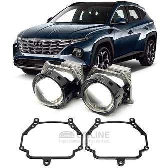 Линзы для фар Hyundai Tucson IV (NX4) дорестайл [2020-н.в.] галоген для замены на светодиодные Би-ЛЕД модули