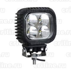 Светодиодная фара дальнего света 40w 4x10cree квадратная s2