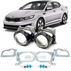 Линзы для фар Kia K5 I (TF) дорестайл [2010-2013] с 1 линзой для замены на светодиодные Би-ЛЕД модули