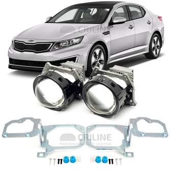 Линзы для фар Kia K5 I (TF) дорестайл [2010-2013] с 1 линзой для замены на светодиодные Би-ЛЕД модули
