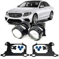 Линзы для фар Mercedes-Benz E-Class V (W213/S213/C238/A238) дорестайл [2016-2020] LowBeam для замены на светодиодные Би-ЛЕД модули
