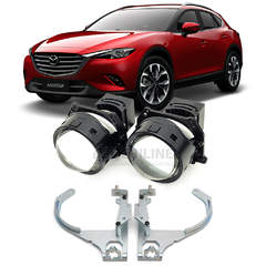 Линзы для фар Mazda CX-4 I дорестайл [2016-2019] LED для замены на светодиодные Би-ЛЕД модули