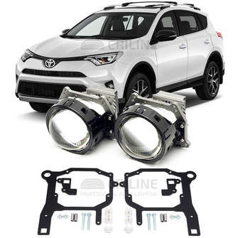 Линзы для фар Toyota RAV4 IV (XA40) рестайл [2015-2019] LED для замены на светодиодные Би-ЛЕД модули
