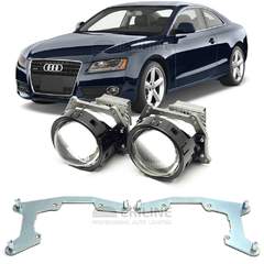 Линзы для фар Audi A5 I (8T) дорестайл [2007-2011] для замены на светодиодные Би-ЛЕД модули