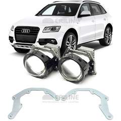 Линзы для фар Audi Q5 I (8R) рестайл [2012-2017] для замены на светодиодные Би-ЛЕД модули