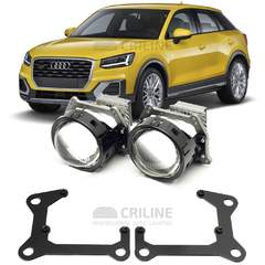 Линзы для фар Audi Q2 I (GA) дорестайл [2017-2021] LED для замены на светодиодные Би-ЛЕД модули