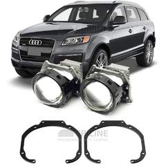 Линзы для фар Audi Q7 I (4L) дорестайл [2005-2009] HiBeam для замены на светодиодные Би-ЛЕД модули