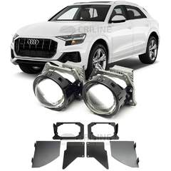 Линзы для фар Audi Q8 I (4MN) дорестайл [2018-н.в.] для замены на светодиодные Би-ЛЕД модули
