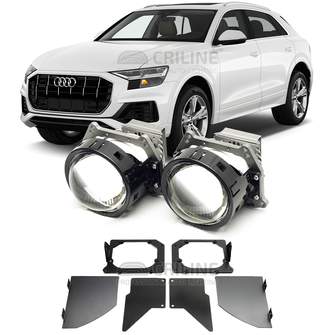 Линзы для фар Audi Q8 I (4MN) дорестайл [2018-н.в.] для замены на светодиодные Би-ЛЕД модули