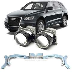 Линзы для фар Audi Q5 I (8R) дорестайл [2008-2012] для замены на светодиодные Би-ЛЕД модули