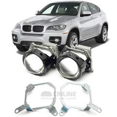 Линзы для фар BMW X6 I (E71) дорестайл [2007-2012] HiBeam для замены на светодиодные Би-ЛЕД модули