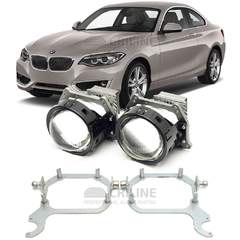 Линзы для фар BMW 2-Series I (F22) дорестайл [2014-2017] для замены на светодиодные Би-ЛЕД модули