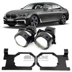 Линзы для фар BMW 7-Series VI (G11/G12) дорестайл [2015-2019] LowBeam базовая/средняя комплектации для замены на светодиодные Би-ЛЕД модули