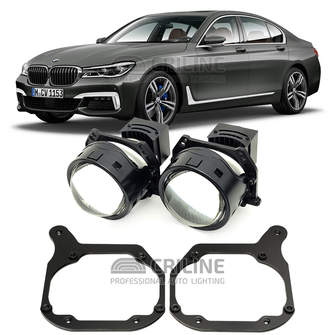 Линзы для фар BMW 7-Series VI (G11/G12) дорестайл [2015-2019] HiBeam базовая/средняя комплектации для замены на светодиодные Би-ЛЕД модули