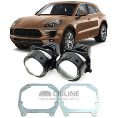 Линзы для фар Porsche Macan I (95B) дорестайл [2013-2019] для замены на светодиодные Би-ЛЕД модули