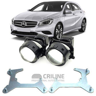 Линзы для фар Mercedes-Benz A-Class III (W176) дорестайл [2012-2015] для замены на светодиодные Би-ЛЕД модули