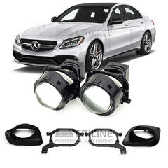 Линзы для фар Mercedes-Benz C-Class IV (W205/S205/C205/A205) дорестайл [2013-2018] для замены на светодиодные Би-ЛЕД модули