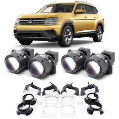 Линзы для фар Volkswagen Teramont I (CA1) дорестайл [2016-2020] рефлектор (фары Китай) для замены на светодиодные Би-ЛЕД модули