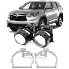 Линзы для фар Toyota Highlander III (XU50) дорестайл [2013-2017] LED для замены на светодиодные Би-ЛЕД модули