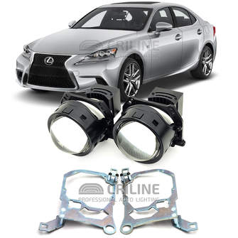 Линзы для фар Lexus IS350 III (XE30) дорестайл [2013-2016] ксенон для замены на светодиодные Би-ЛЕД модули