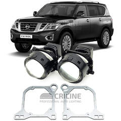 Линзы для фар Nissan Patrol VI (Y62) рестайл [2014-2019] для замены на светодиодные Би-ЛЕД модули