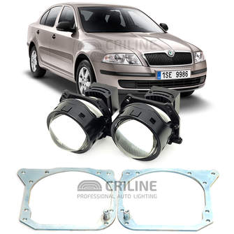 Линзы для фар Skoda Octavia II (A5) дорестайл [2004-2009] ксенон для замены на светодиодные Би-ЛЕД модули