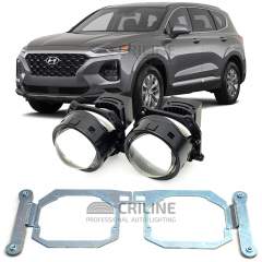 Линзы для фар Hyundai Santa Fe IV (TM) дорестайл [2018-2021] для замены на светодиодные Би-ЛЕД модули