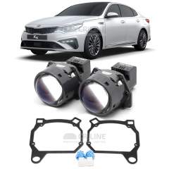 Линзы для фар Kia K5 II (JF) рестайл [2017-2021] галоген для замены на светодиодные Би-ЛЕД модули