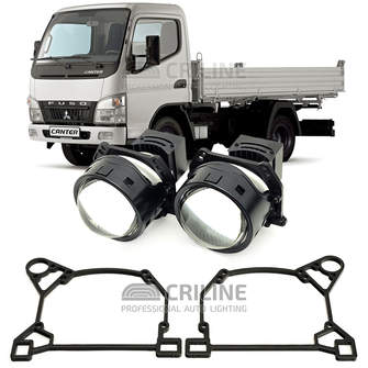 Линзы для фар Mitsubishi Fuso Canter VII [2002-2011] для замены на светодиодные Би-ЛЕД модули